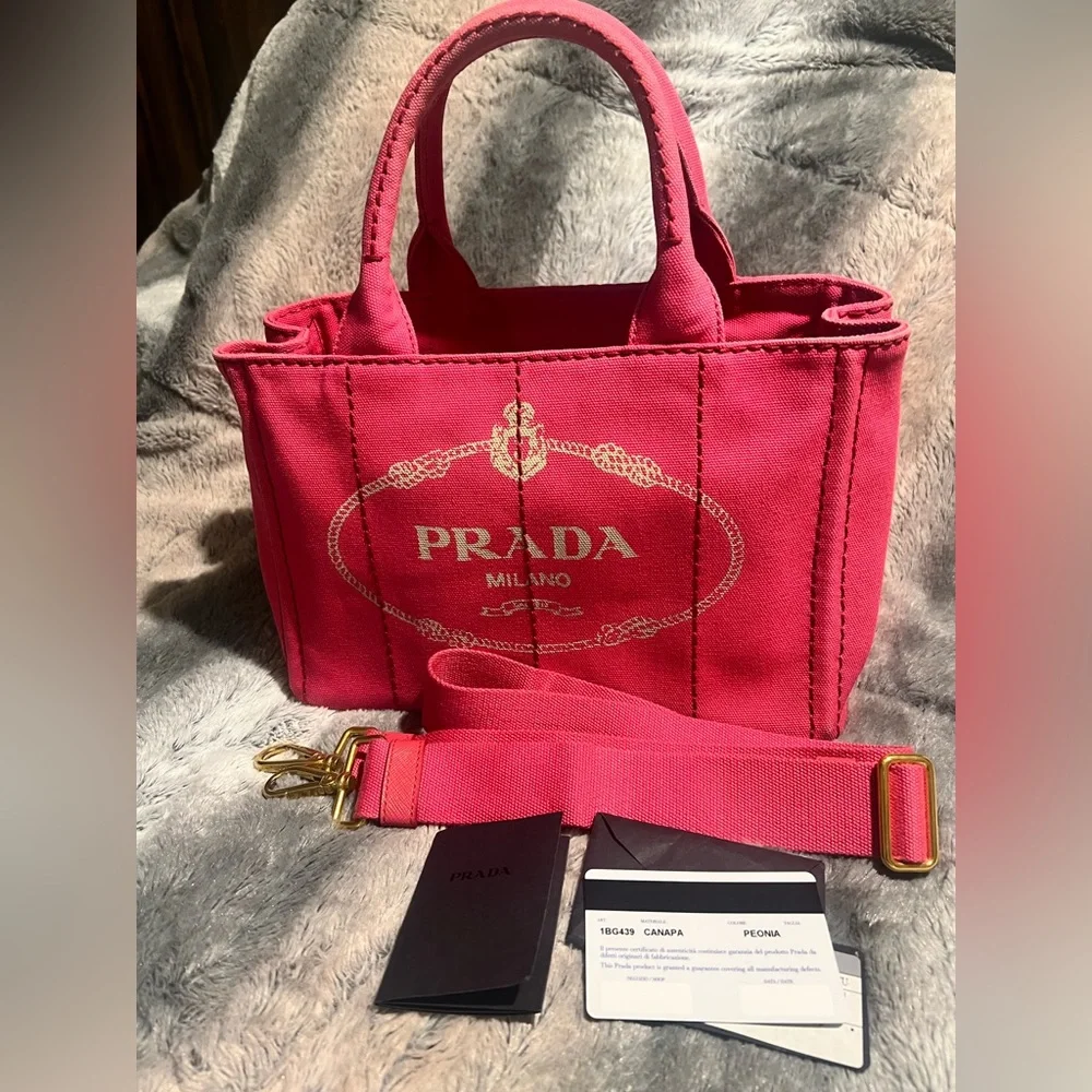 🔥SOLD🔥🌺PRADA CANAPA PEONIA Pink - Picture 1 of 8